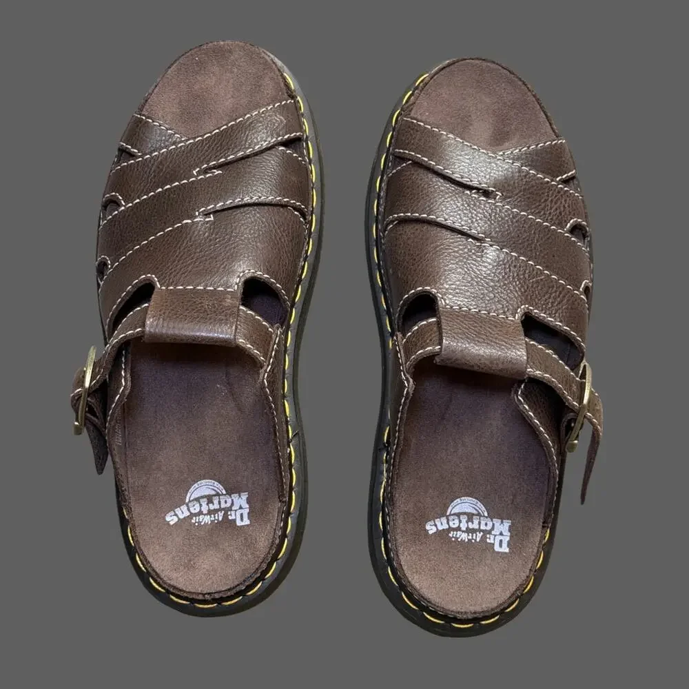 Dr. Martens Maxxy Slide Brown Rogue Leather Sz 11